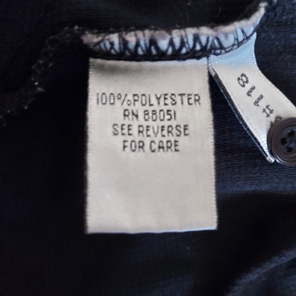 MEN 6XLT Polo Shirt Black & White - Picture 4 of 4